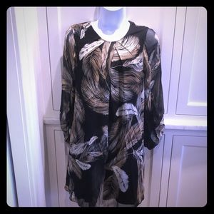 Diane von Furstenberg Silk Leaf Print Dress